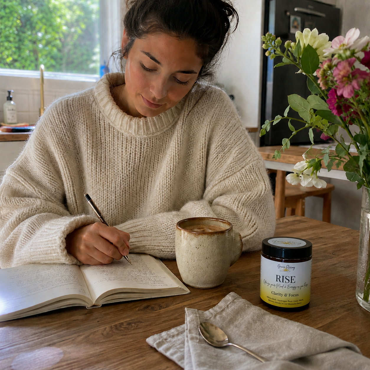 Morning journaling ritual with RISE